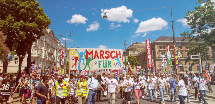 Wiener 'Marsch für Jesus' im Jahr 2016 / marschfuerjesus.com Wiener 'Marsch für Jesus' im Jahr 2016