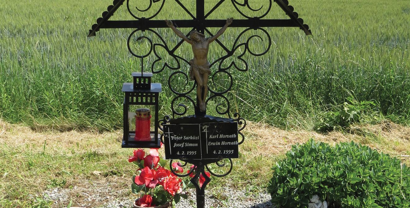 Gedenkkreuz zum Anschlag 1995 in Oberwart