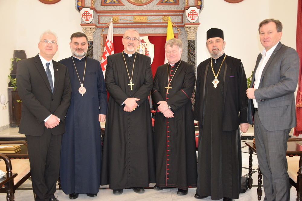 Die ÖRKÖ-Delegation bei Patriarch Pierbattista Pizzaballa 