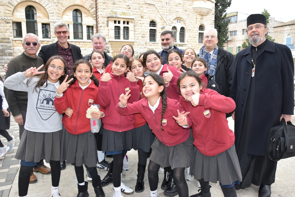 Die ÖRKÖ-Delegation in der Schmidt-Schule in Jerusalem